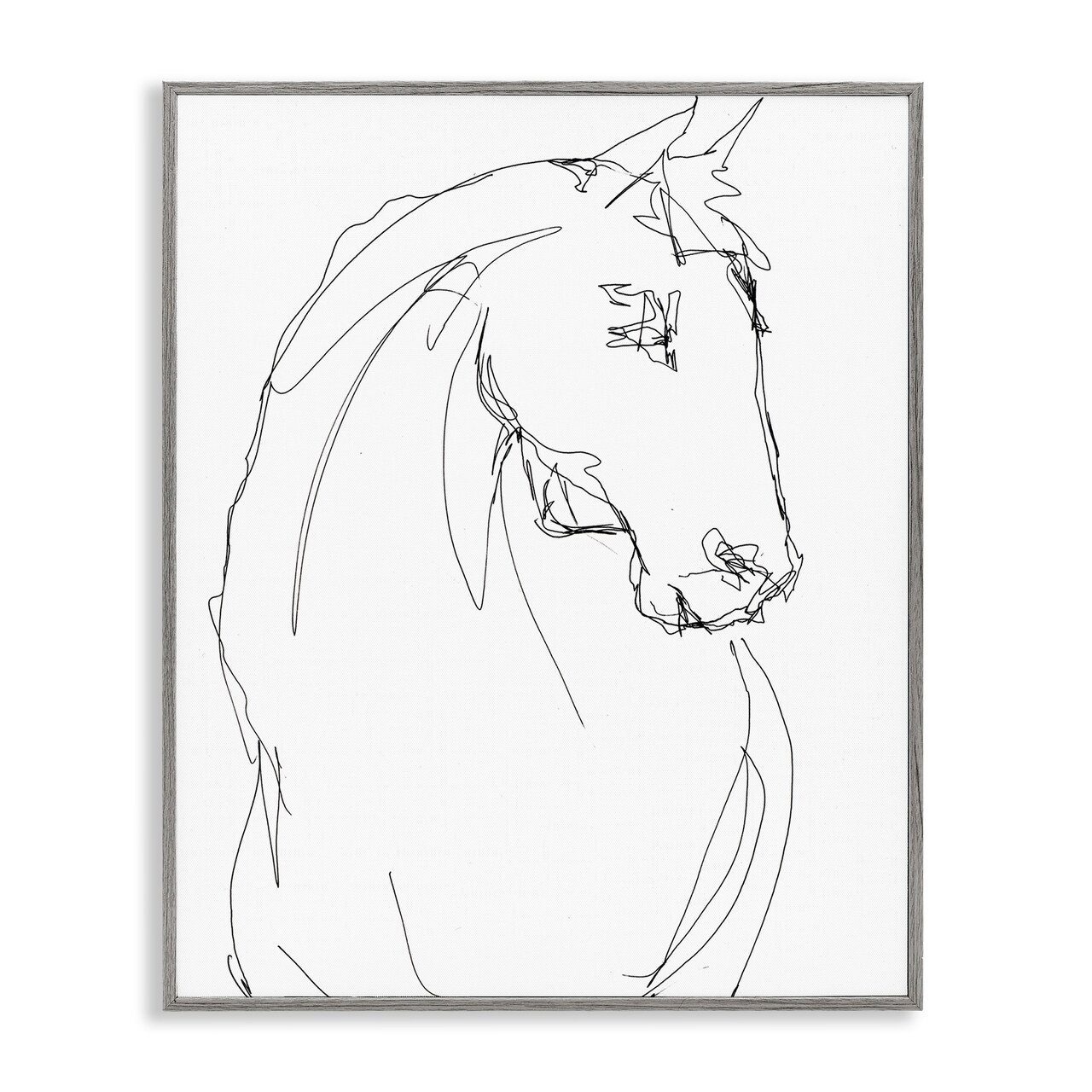 Stupell Industries Sketched Horse Contour Framed Giclee, design by Lorenzo Collective